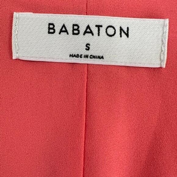 Aritzia Babaton Coral Wallace Short Sleeve Wrap Mini Dress Small V-Neck Lined - Picture 4 of 11